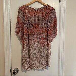 Bohemian Orange and Cream Women's Top